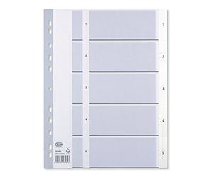Elba Intercalaires 400013900 en plastique Strong de Line Blanc : 5 pages 225 x 297 mm