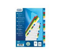 Intercalaire alphabétique A4 Elba plastique 20 onglets multicolores - 1 jeu