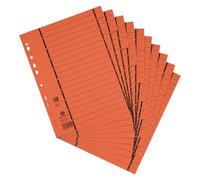 Elba Intercalaires Référence 06456og perforé numérotées 1-10 doublé Motif en carton recyclé orange Lot de 100