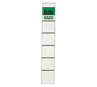 Elba Lot de 10 étiquettes pour dos de classeur, courtes et étroites 100420946 Rückenschilder Rado, schmal und kurz, selbstklebend, 10 Stück weiß