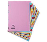 Elba Lot de 20 intercalaires A4 - Multicolore