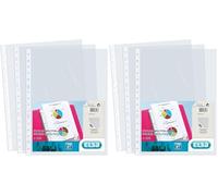 Elba, Lot de 200 pochettes en plastique transparent A4 multi-perceuses en polypropylène 70 μ