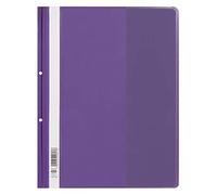 Elba Lot de 25 chemises A4 en plastique à 2 perforations Violet
