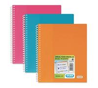 ELBA Lot de 3 Protège-Documents Spirale Spécial format A5 PP 40 Pochettes Coloris Aléatoire