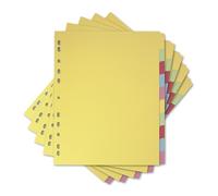 Elba Lot de 5 paquets de 10 intercalaires A4+ (extra larges), 10 intercalaires, assortis