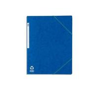 ELBA Lot de 6 Chemises A4 carte lustrée TOP File 3 rabats à élastique Bleu