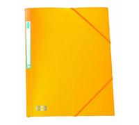 Chemise à élastique 3 rabats plastique Memphis Oxford 24 x 32 cm dos 1,5 cm jaune