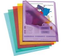 Oxford Chemises à coins plastiques A4 PVC 15/100e couleurs assorties – Paquet de 100