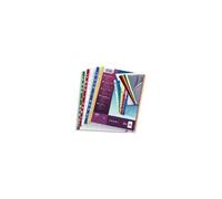 Oxford Pochettes perforées A4 Polypro lisse – à bande et bords colorés – 9/100ème – Sachet de 10
