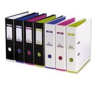 Elba mycolour classeur à levier polypropylène capacité 80mm a4 noir et violet ref e104890911 296458 Noir G