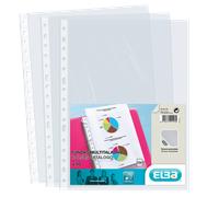 Elba Pack de 10 Couvertures Standard Folio Multi-trous - Matériau PP 90° - Couleur de peau orange transparente