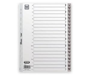 Elba Paquet De 20 Intercalaires Alphabétiques A4 - Polypropylene12/100 - Gris