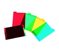 Elba Intercalaires A5 Oxford PVC 4 onglets neutres multicolores 14,8 x 21 cm - 1 jeu