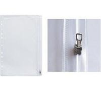 ELBA Pochette à fermeture éclair, DIN A4, PVC, transparent, 0,14 mm face extérieure avec fermeture à glissière, pour un rangement sûr - 20 pièces (100206972)