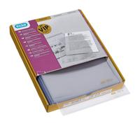 ELBA Pochette transparente Premium, DIN A4, PVC, transparent, indélébile, en film PVC, avec trou de préhension (76433 FL)
