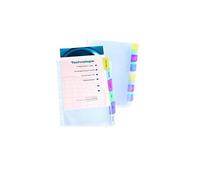 Pochettes a onglets personnalisables A4+ 12 positions polypro 8/100ème incolore