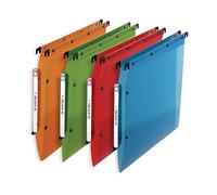 Elba Dossiers suspendus PP Design A4 Fond V 100 feuilles Polypro Assortis - Boîte de 10