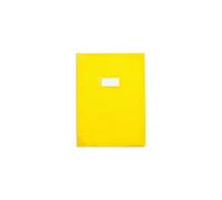 Elba Protège-Cahier School Life 17 X 22 Cm Pvc Opaque 15/100e, Coins + Porte-Étiquette, Coloris Jaune