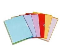 Oxford Chemise coin plastique Fard'Liss A4 PVC 20/100e Bleu - Paquet de 10 pochettes