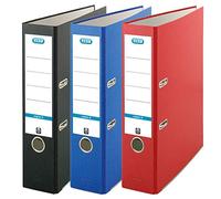 Elba Smart Original Lot de 3 chemises A4 de 8 cm de large 3 couleurs Rouge/bleu/noir