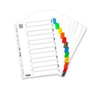 Intercalaire numérique A4 Elba carton 12 onglets multicolores - 1 jeu