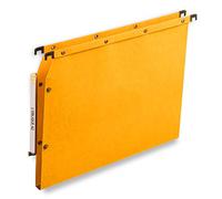 Elba Dossiers suspendus L'Oblique AZ – kraft pression fond 15 mm pour armoire – jaune, lot de 25