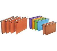 Elba Ultimate Carte Kraft Lot de 25 Dossiers Suspendus pour Tiroir A4 Fond en 15mm Couleurs Assorties - Dossier Suspendu Vertical