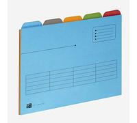 Elba Ultimate Pack de 5 Chemises 5 onglets A4 Kraft Assortis
