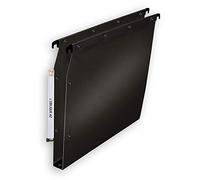Elba Ultimate PP Lot de 10 Dossiers Suspendus en Polypro Opaque pour Armoire Fond 30mm Noir