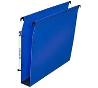 Elba Dossier suspendu L'Oblique AZ Polypropylène fond U 50 mm 550 feuilles Bleu - Lot de 10