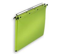 Elba Ultimate PP Lot de 10 Dossiers Suspendus en Polypro Opaque pour Tiroir Fond 15mm Vert