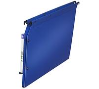 Dossier suspendu plastique pression L'Oblique AZ fond 1,5 cm pour armoire - bleu