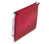 Elba Ultimate PP Lot de 10 Dossiers Suspendus pour Armoire Fond en V Polypropylène Opaque Rouge
