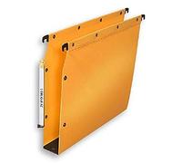 Elba Ultimate PP pour Armoire Lot de 10 Dossiers suspendus en Polypro Opaque Fond 50mm Jaune