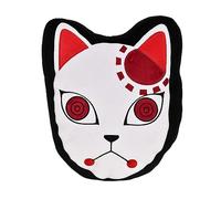 Elbenwald Coussin Demon Slayer au design Tanjiro Kamado Mask - 28,5 x 36 x 9 cm - Pour fans d'anime - Unisexe - Multicolore