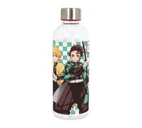 Elbenwald Demon Slayer Gourde en plastique avec bouchon à vis Nazuko, Inosuke, Tanjiro et Zenitsu 850 ml Hauteur 23 cm