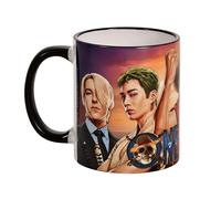 Elbenwald One Piece Tasse avec Crew et logo de la série Live Action - Tasse à café avec poignée - Pour homme et femme - Unisexe 320 ml - Céramique - Multicolore