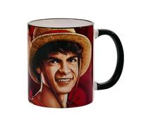 Elbenwald One Piece Tasse avec Luffy I Am Feeling So… Piratey! Inscription Motif - Tasse à café avec poignée - Pour homme femme unisexe 320 ml - Céramique - Rouge