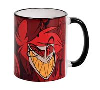 Elbenwald Tasse Alastor Avec Impression Totale Pour Les Fans De Hazbin Hotel - Capacité 320 Ml, Hauteur 10 Cm - Céramique Rouge