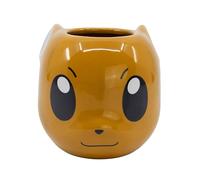 Elbenwald tasse en design 3D pour les fans de Pokémon - design Évoli - 9 x 9 x 13 cm - 400 ml - céramique - marron