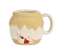 Elbenwald tasse en design 3D pour les fans de Winnie l'Ourson - design pot de miel - 9 x 9,5 x 13 cm - 420 ml - céramique - jaune