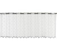 Elbersdrucke Celeste 00 198763 Rideau bistrot Blanc Transparent 45 x 160 cm Rideau Court pour fenêtre de Cuisine Brise-Vue