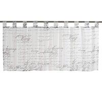 Elbersdrucke Rideau de bistrot Loveletter 00 Blanc et Noir Semi-Transparent 48 x 140 cm Rideau Court pour Cuisine, Cuisine, Cuisine, Salle de Bain, intimité 198695