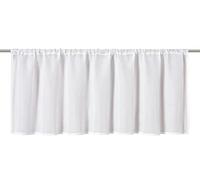 Elbersdrucke Rideau de bistrot Semi-Transparent avec Passage Tunnel Spume 00 Blanc 45 x 140 cm pour Cuisine, fenêtre de Cuisine, Brise-Vue 202071