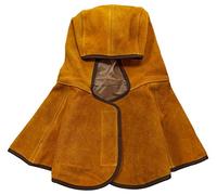 ELCAN Cagoule Ignifuge Professionnelle pour Soudeur en Cuir à Placer sous Le Masque de soudage pour éviter Les brûlures, Capuchon de soudage avec Protection du Cou