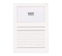 ELCO Lot de 100 Pochettes coins avec fenêtre 120 g/m² 22 x 31 Blanc 29489.1