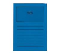 Elco Lot de 100 Pochettes coins avec fenêtre 120 g/m² 22 x 31 Bleu Foncé