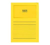 ELCO Lot de 100 Pochettes coins avec fenêtre 120 g/m2 22 x 31 Jaune 29489.72