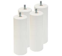 ELEA - Jeu de 4 pieds 20 cm blanc pour sommier tapissier