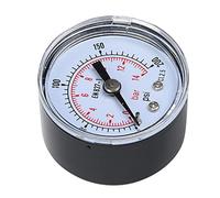 Eleage Manomètre Mécanique pour une Mesure Précise, Conception en Métal Durable pour Air, Eau et, Connexion Arrière BSPT 1/8 Pouces (0-200psi,0-14bar)